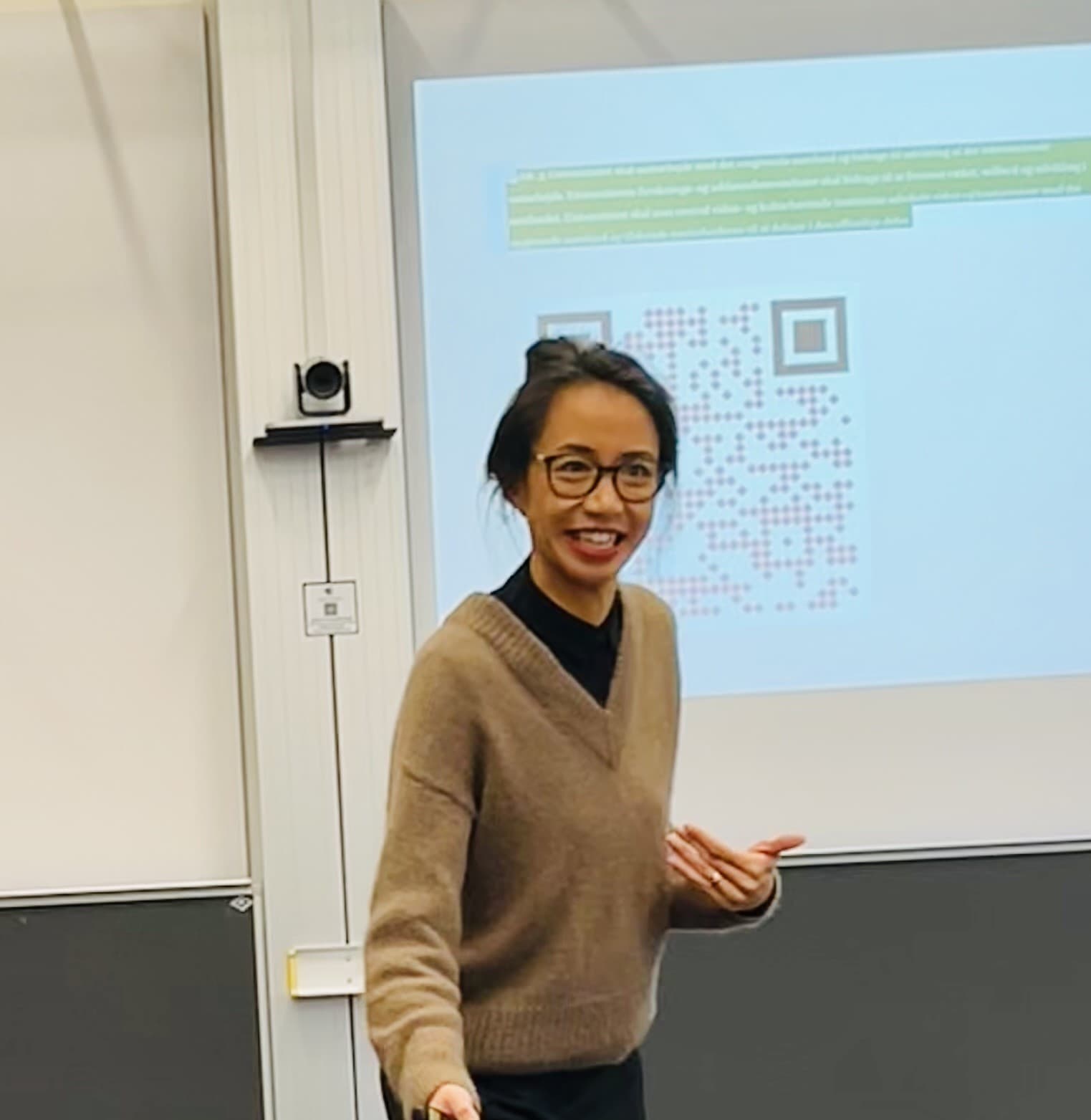 AAU OPEN launch 2024 Linda Nhu Laursen presenting